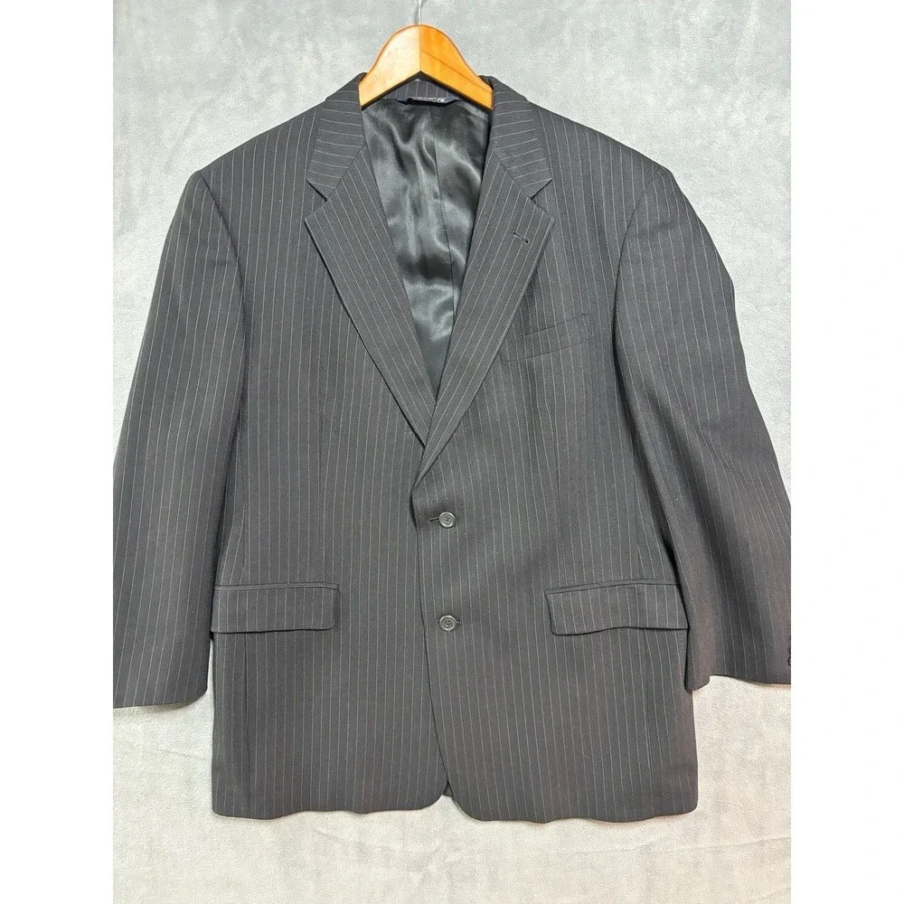 Vintage Burberrys Blazer Men's Sport Coat Pinstripe Classic Blazer USA 44R